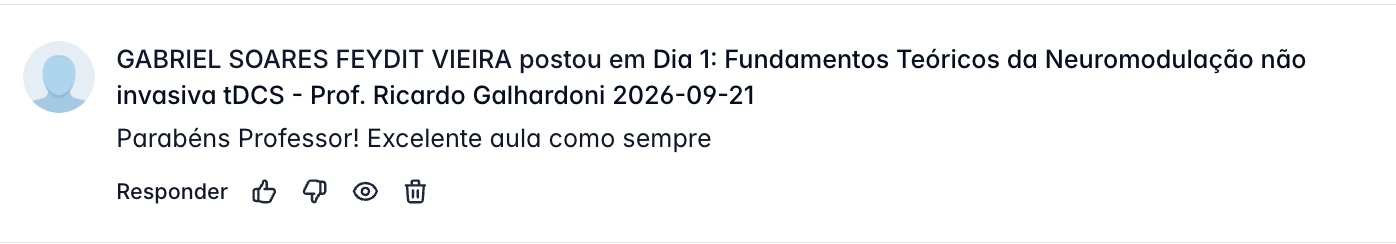 Depoimento de Gabriel Soares elogiando a excelência da aula do professor